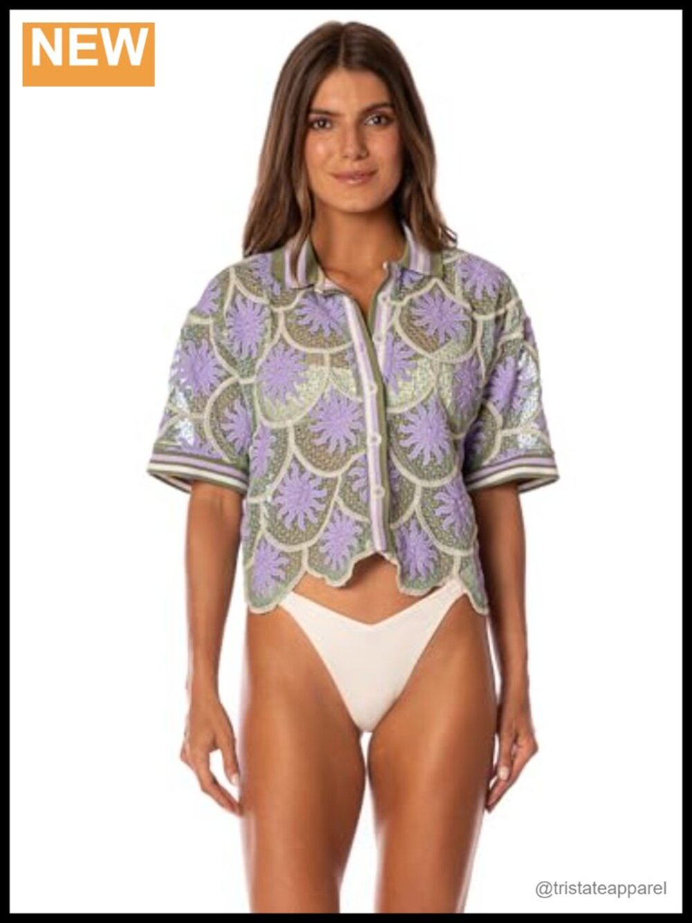 Women's 2 Way Floral Print Short Sleeve Button Shirt Top